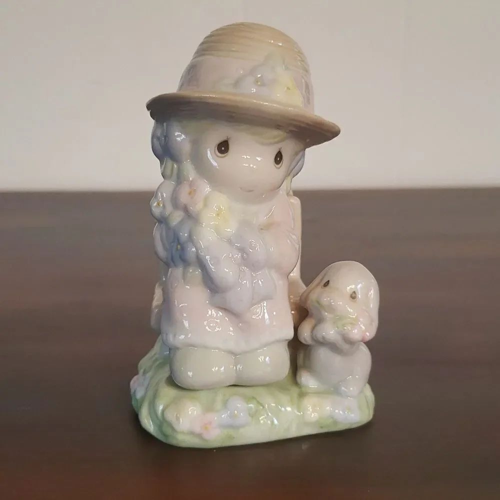 Vtg Enesco Precious Moments "Seasoned With a Smile" Salt & Pepper Shakers 1997